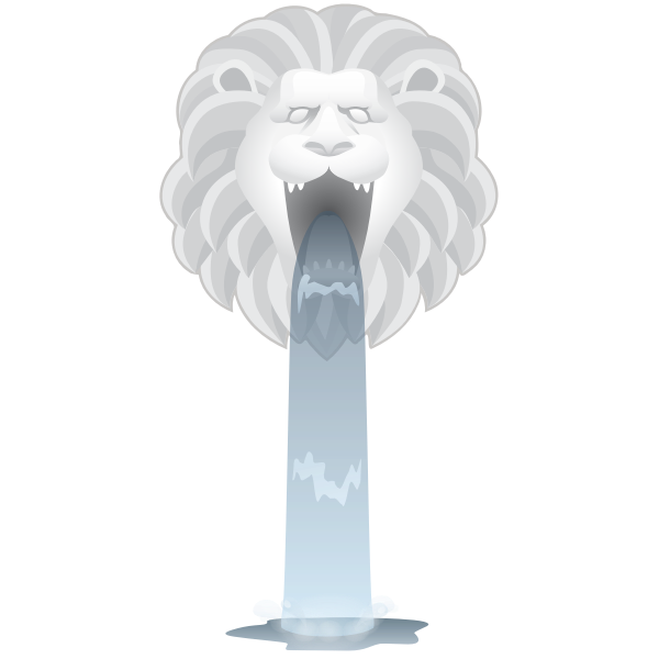 Simplified Lions Head Fountain