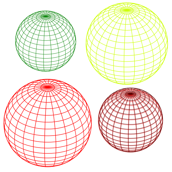 Selection of wired globes vector image