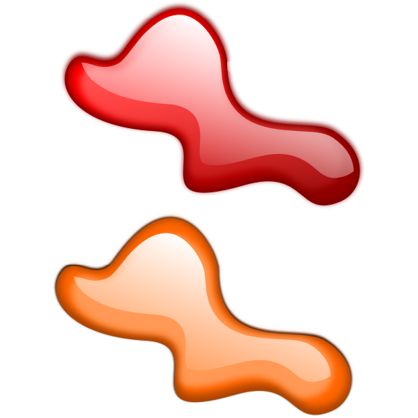 Vector clip art of red and orange drops icons