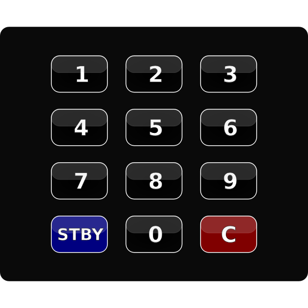 Keycode Pad Png Membrane Keypad Matrix with 16 Keys | Free SVG