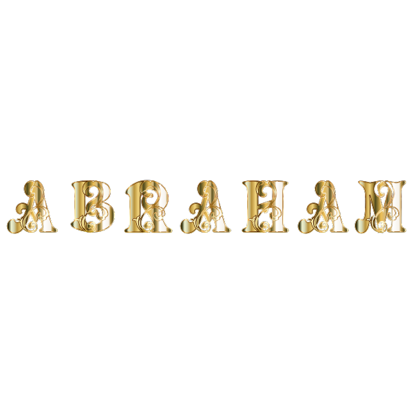 Gold Abraham Typography No Background