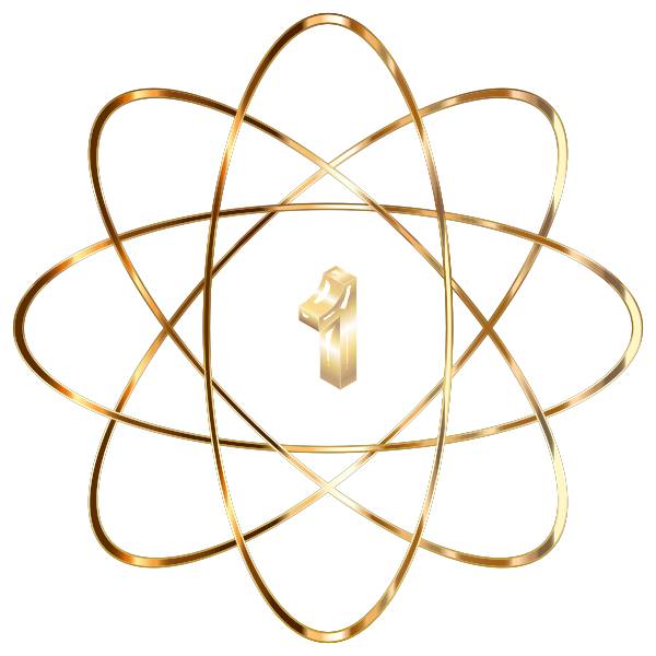 Gold Atom No Background