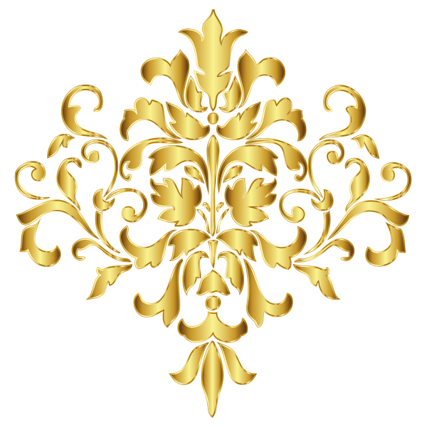 Gold Damask Design No Background