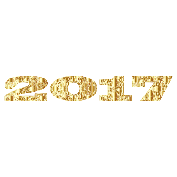 Gold Decorative 2017 Typography