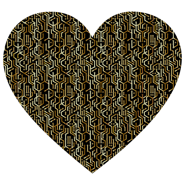 Gold Electronic Heart