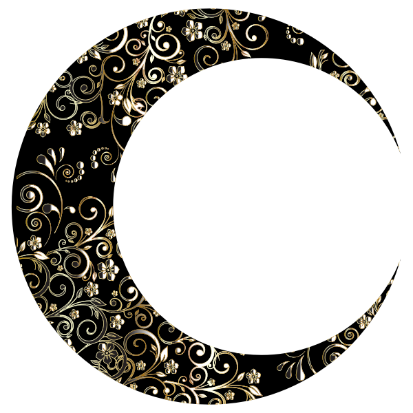 Gold Floral Crescent Moon Mark II 12