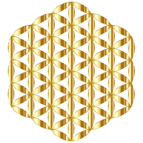 Gold Flower Of Life No Background