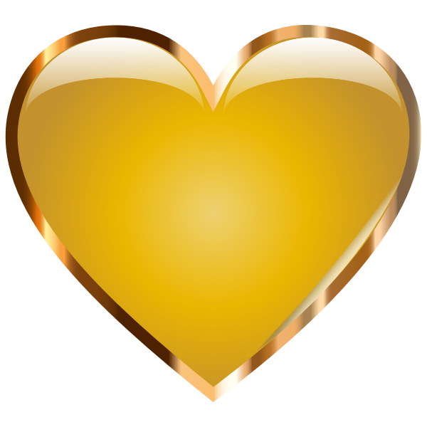 Gold Heart - Free SVG