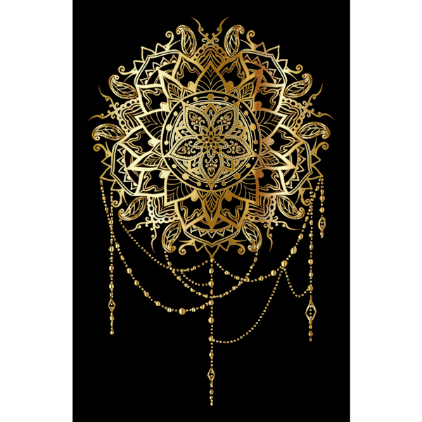 Gold Intricate Floral Mandala