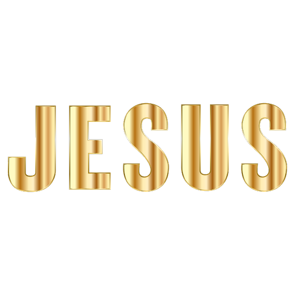 Gold Jesus Typography