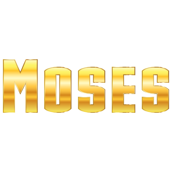 Gold Moses Typography No Background