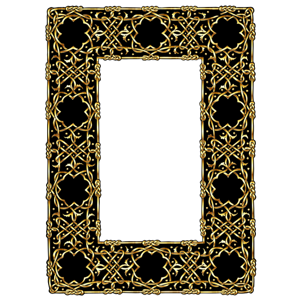Gold Ornate Geometric Frame 2