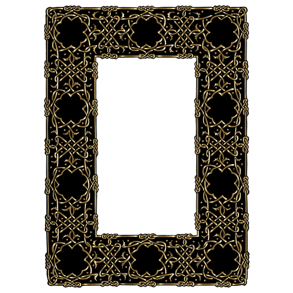 Gold Ornate Geometric Frame