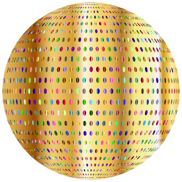 Gold Polka Dots Sphere