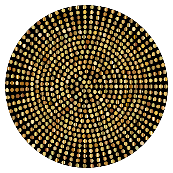 Gold Radial Dots