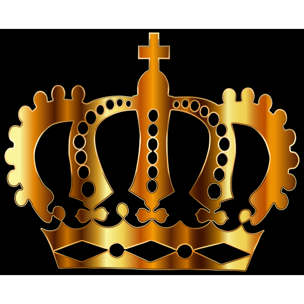 Gold Royal Crown Silhouette