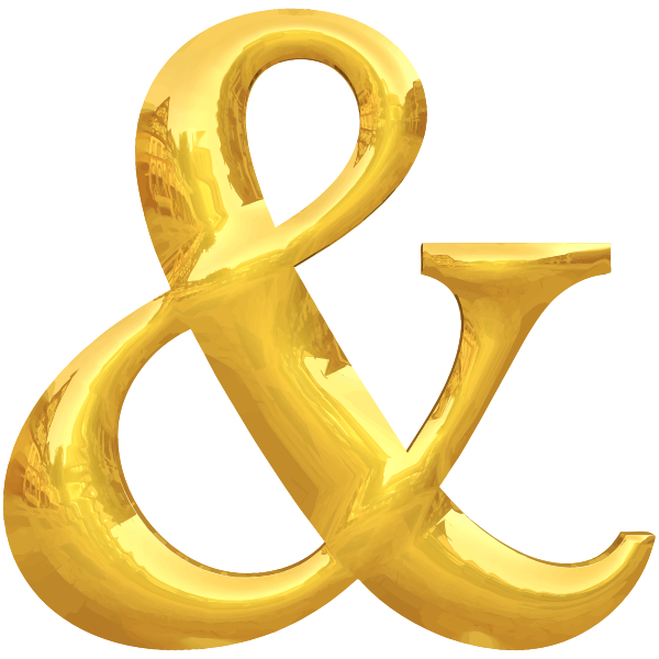Gold typography &