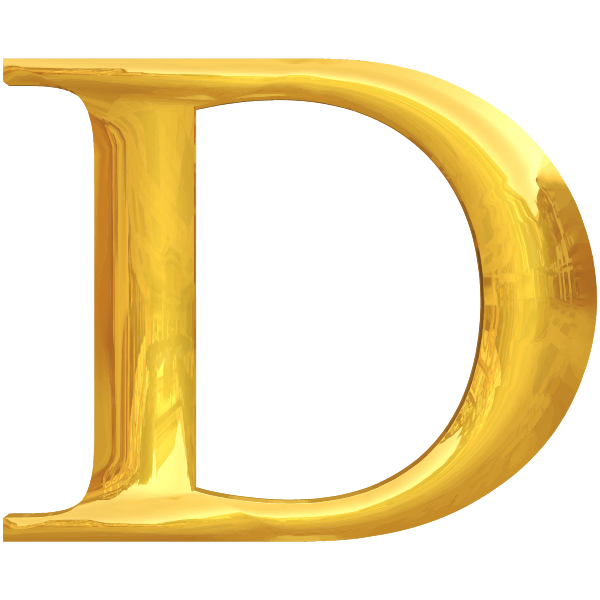 Gold typography D