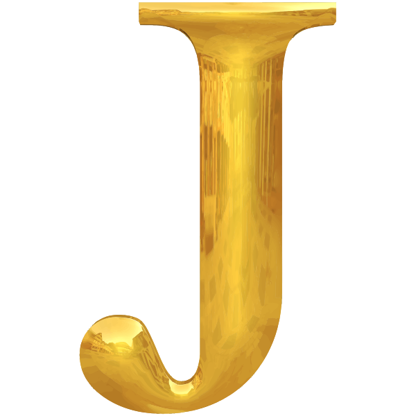 Golden letter J