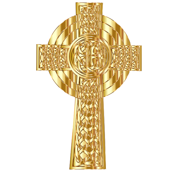 Golden Celtic Cross 2 | Free SVG