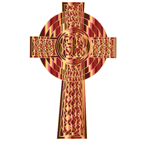 Golden Celtic Cross 3