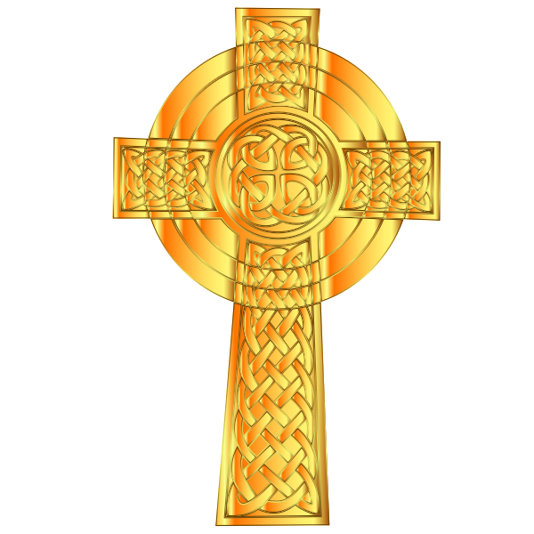 Golden Celtic Cross 7