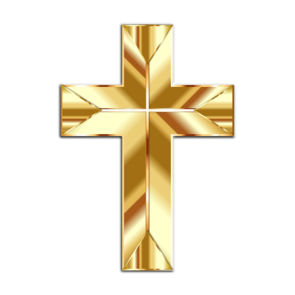 Vector clip art of gold cross | Free SVG