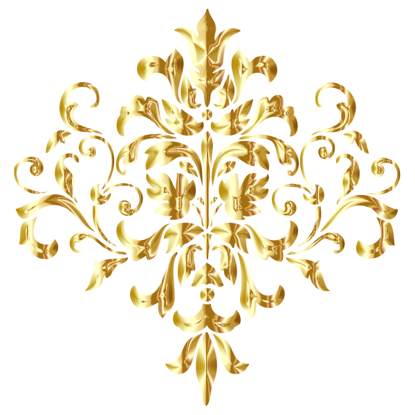 Golden Damask Design No Background