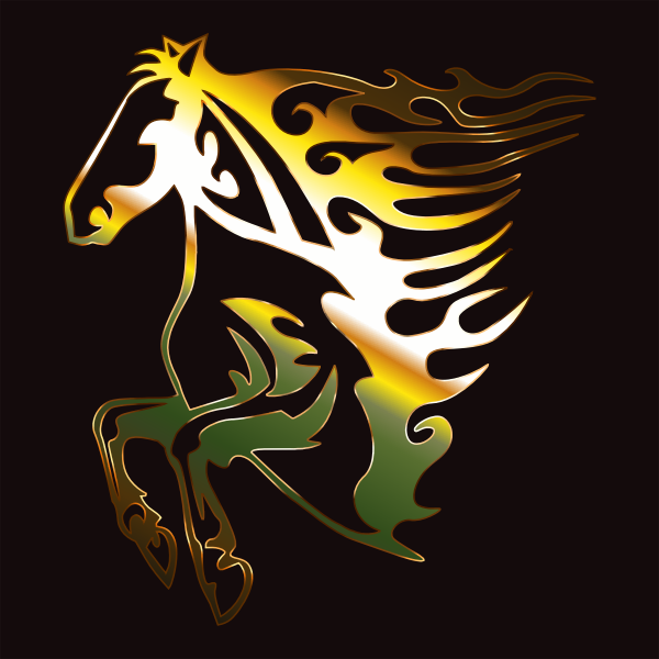 Golden Flame Horse 2