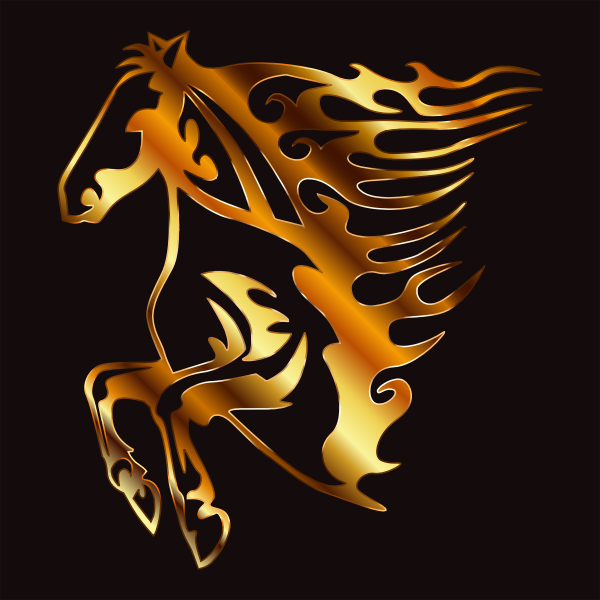 Golden Flame Horse 4