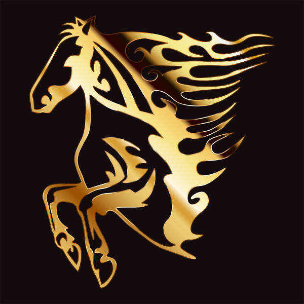 Golden Flame Horse 6