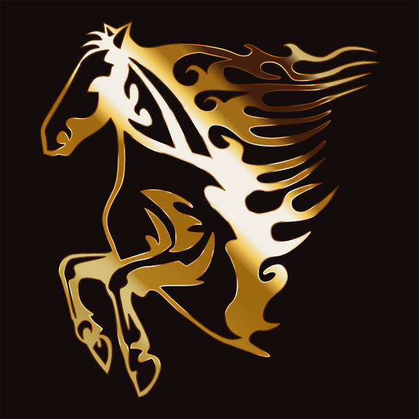 Golden Flame Horse 7