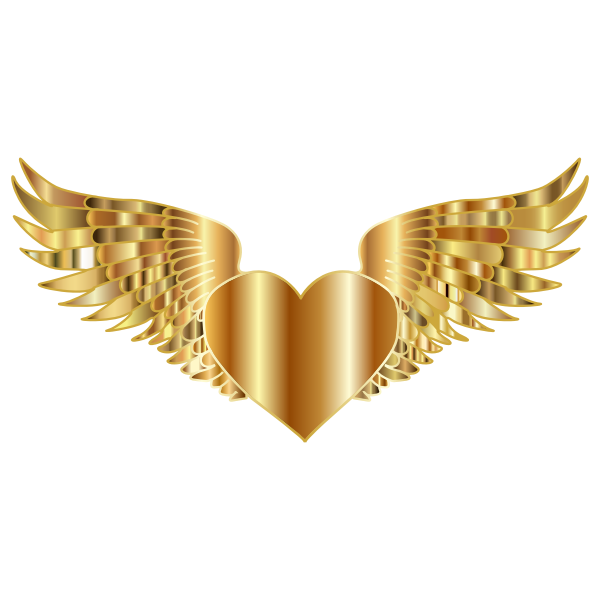 Golden Flying Heart