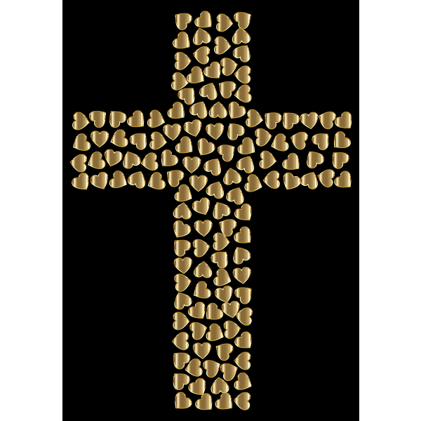 Golden Hearts Cross