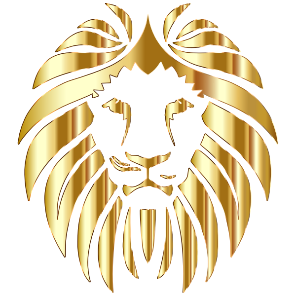 Golden Lion Variation 2 No Background | Free SVG