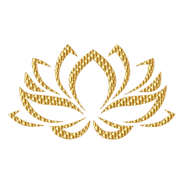 Golden Lotus Flower No Background