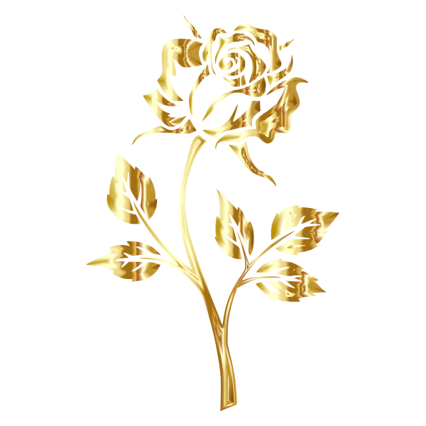 Download Golden Rose No Background Free Svg