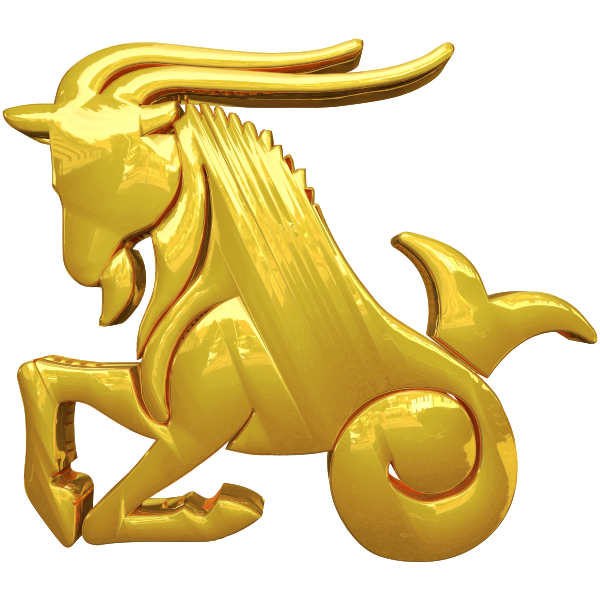 Golden Capricorn Zodiac Sign
