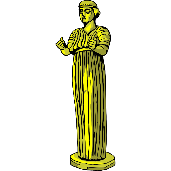 Golden lady's statue