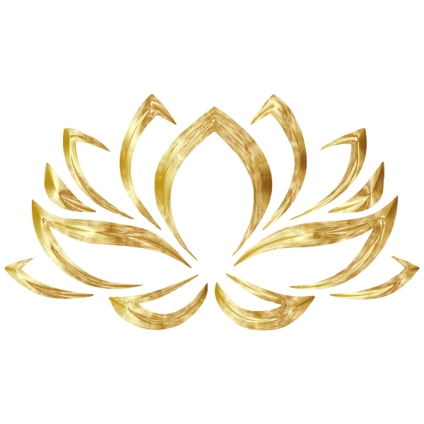 Goldenized Lotus Flower