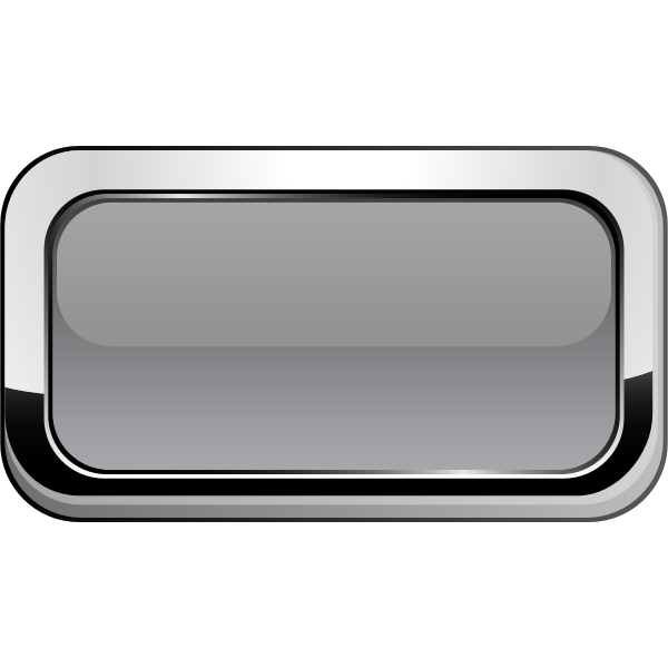 Thick grayscale square border button vector graphics