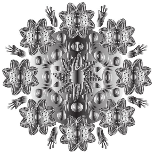 Download Grayscale Mandala | Free SVG