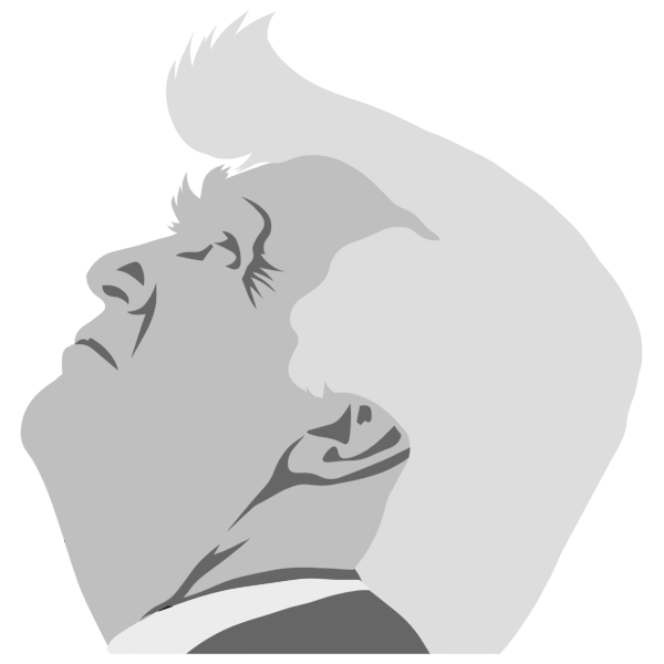 Grayscale Trump Profile