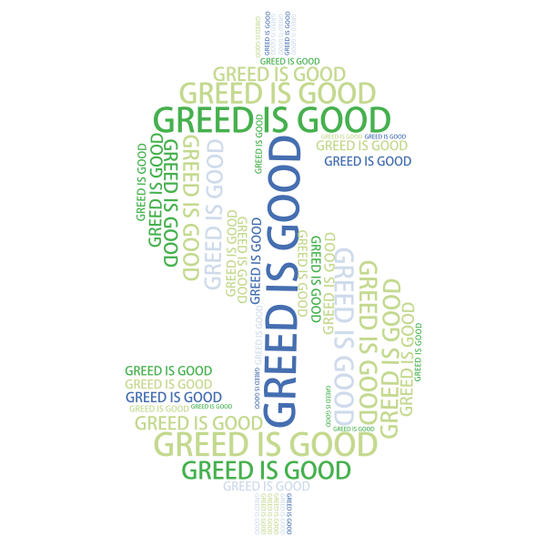 Greed word cloud image | Free SVG
