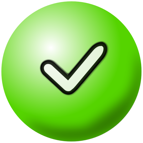green checkmark circle
