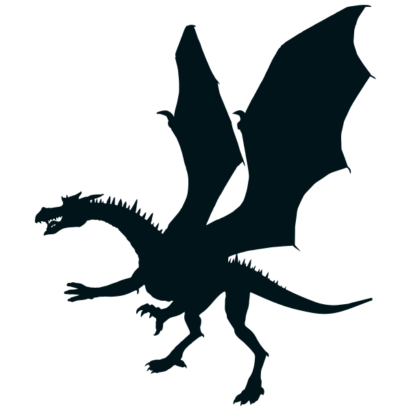 Green dragon silhouette | Free SVG