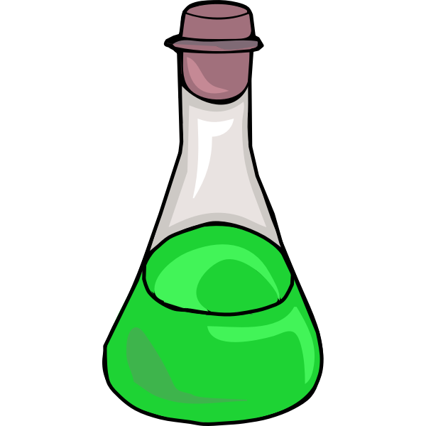 Green science bottle