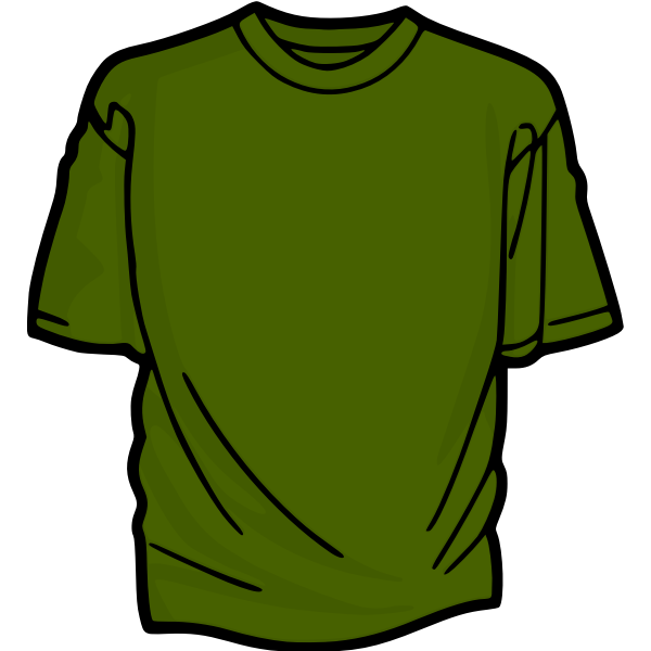 Green t-shirt vector image