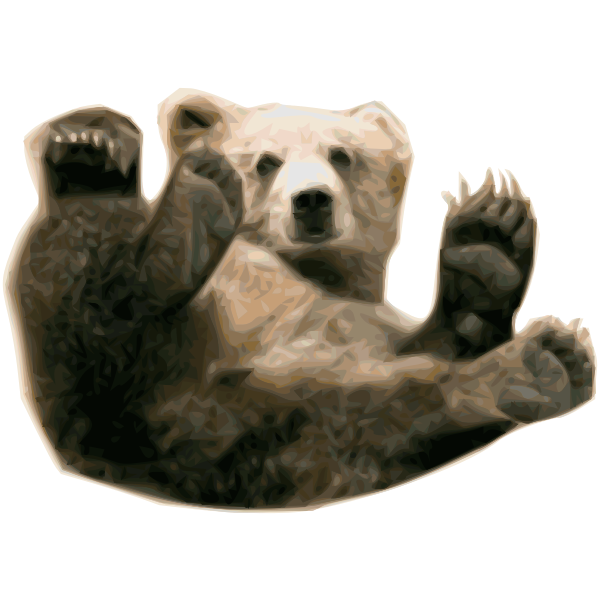 Grizzly bear vector painting