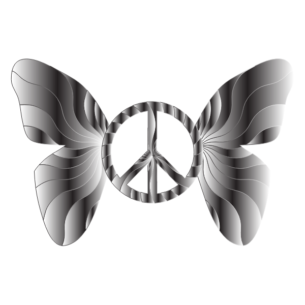 Groovy Peace Sign Butterfly 15